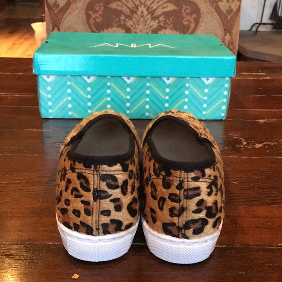 Leopard Print Bling Slip Ons 7.5W - Picture 3 of 5